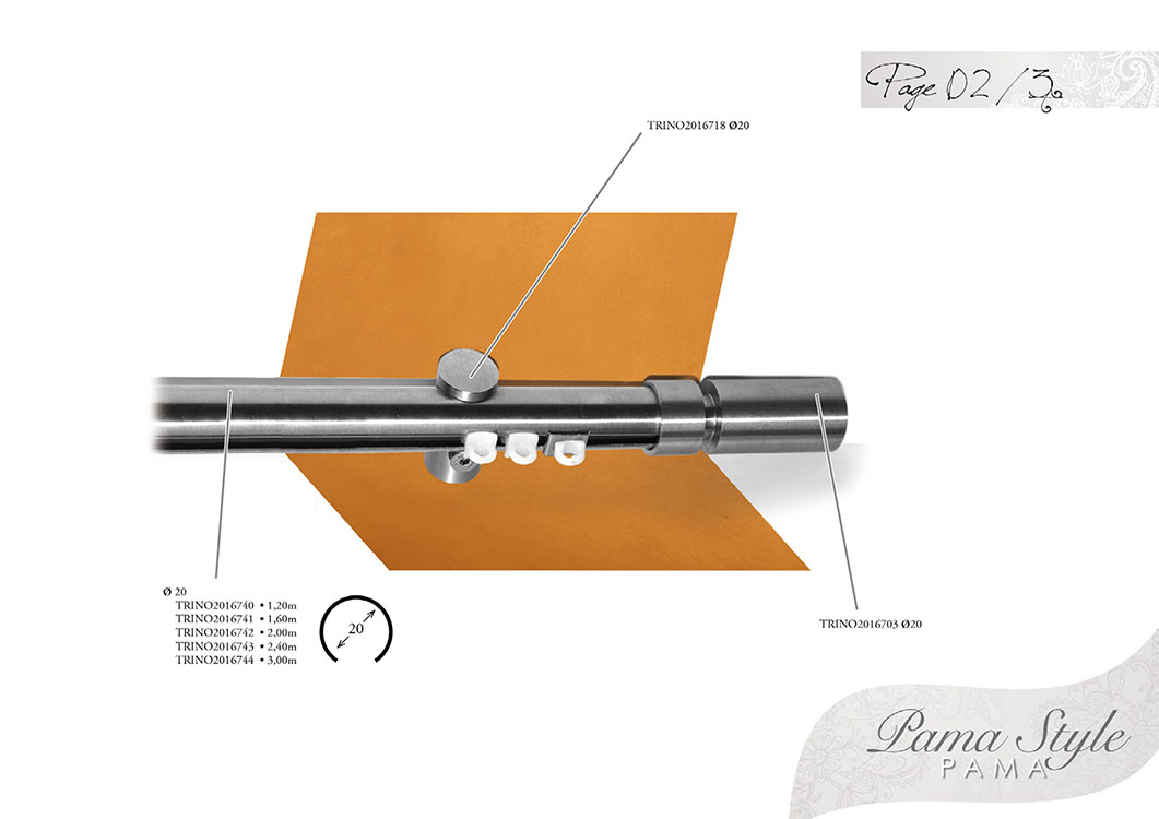 Tringle Et Barre À Rideaux Inox Finition Cylindre Diametre 20 Mm Avec Rail